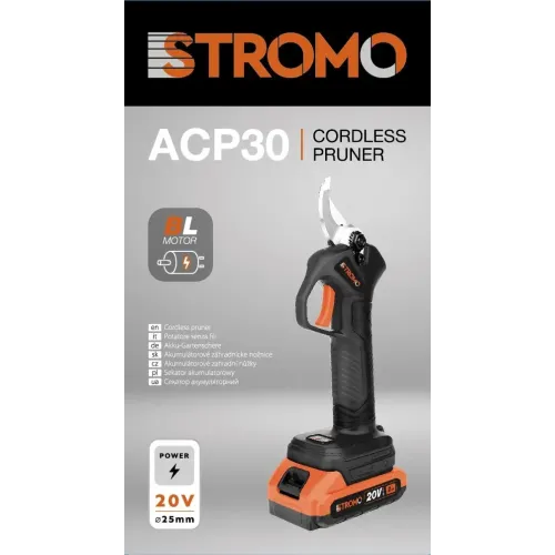 Акумуляторний електричний секатор Stromo ACP30 (20В 2А/год)