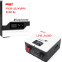 Комплект резервного питания MUST 3,2 кВт + Смарт LiFePO4 аккумулятор 24V 200Ah (5,12 кВт·ч)