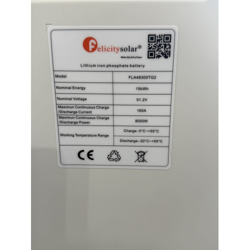 Акумулятор Felicity FLA48300TG2  (LiFePO4 51,2V 300Ah 15kWh)