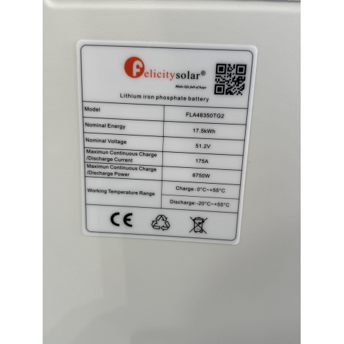 Акумулятор Felicity FLA48350TG2  (LiFePO4 51,2V 350Ah 17,5kWh)