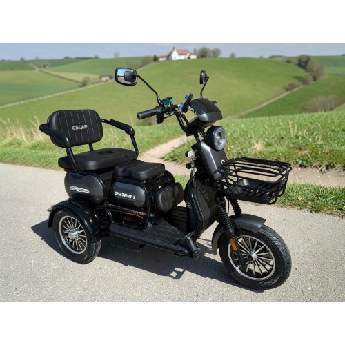 Електричний трицикл OSCAR TRIO-2 72V/25AH Графен/1200W (Графіт)