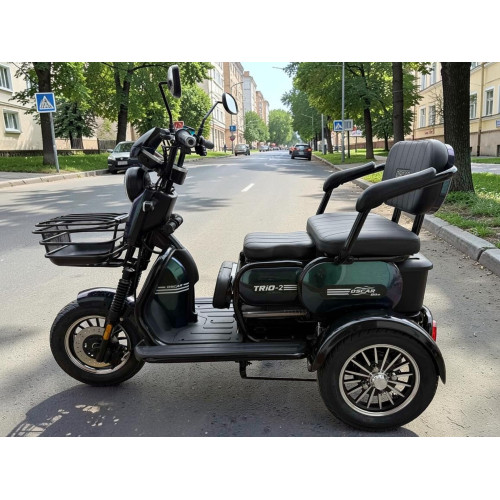 Електричний трицикл OSCAR TRIO-2 72V/25AH Графен/1200W (Зелений)