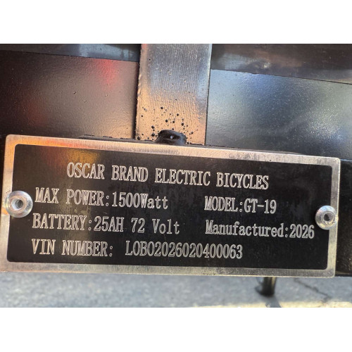 Електроскутер Oscar Speedmax GT-19 1500Вт, 72V/25Ah Графен