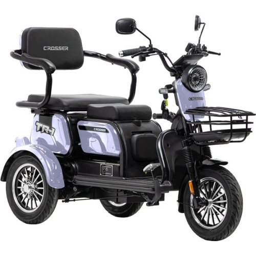 Електричний трицикл Crosser TR-1 PRO (LFP) 1500ВТ, 76.8V 30AH 