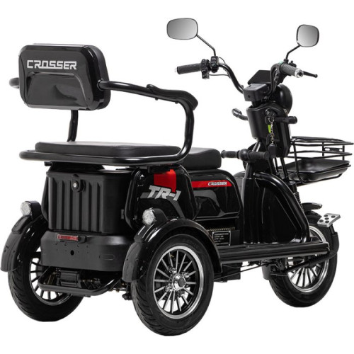 Електричний трицикл Crosser TR-1 PRO (LFP) 1500ВТ, 76.8V 30AH 